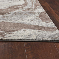 7'10" x 10'10" Polypropelene Mocha Area Rug