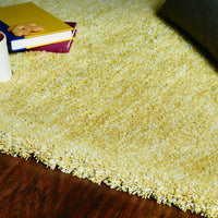 7'6" X 9'6" Polyester Yellow Heather Area Rug