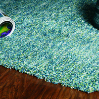 7'6" X 9'6" Polyester Seafoam Heather Area Rug