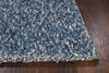 7'6" X 9'6" Polyester Indigo-Ivory Heather Area Rug