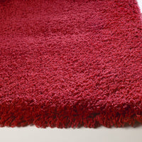 7'6" X 9'6" Polyester Red Area Rug