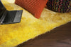 7'6" x 9'6" UV-treated Polyester Yellow Area Rug