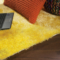 7'6" x 9'6" UV-treated Polyester Yellow Area Rug