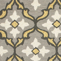 7'6" x 9'6" UV-treated Polypropelene Grey-Gold Area Rug