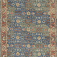 8' 6" x 11"6" Jute Blue-Red Area Rug