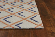 7'6" x 9'6" Wool Tangerine-Indigo Area Rug