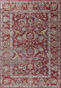 7'10" x 10'10" Polyester Red Area Rug