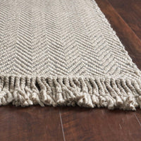 7'9" x 9'9" Wool Oatmeal Area Rug