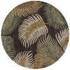 7'6" Round Wool Espresso Area Rug