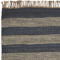 7'6" x 9'6" Jute Navy Area Rug