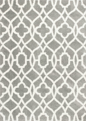 7 x 10 Microfiber Grey or Ivory Area Rug