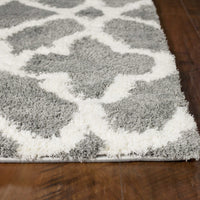 7 x 10 Microfiber Grey or Ivory Area Rug