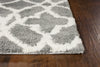 7 x 10 Microfiber Grey or Ivory Area Rug