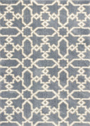 7'10" x 10'6" Microfiber Slate Blue Area Rug