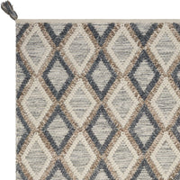 6' x 9' Polyester Slate-Beige Area Rug