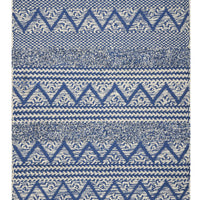 6' x 9' Polyester Blue Area Rug