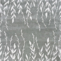 5' x 8' Wool & Viscose Blend Silver Area Rug