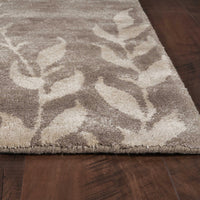 5' x 8' Wool & Viscose Blend Beige Area Rug