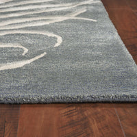 5' x 8' Wool & Viscose Blend Grey Area Rug