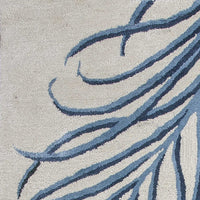 5' x 8' Wool & Viscose Blend Ivory Area Rug