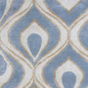 5' x 8' Wool & Viscose Blend Blue Area Rug