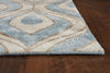 5' x 8' Wool & Viscose Blend Blue Area Rug