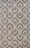 5' x 8' Wool & Viscose Blend Beige Area Rug