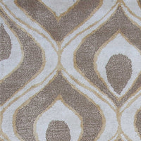 5' x 8' Wool & Viscose Blend Beige Area Rug