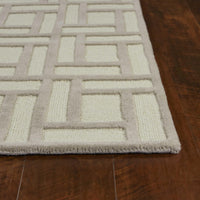 8'6" x 11'6" Wool Tan-Ivory Area Rug