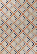 8'6" x 11'6" Wool Tangerine-Indigo Area Rug