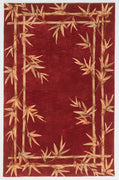 7'9" x 9'6" Wool Red Area Rug