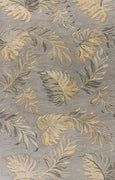 8'x11' Grey Hand Tufted Tropical Palms Indoor Area Rug