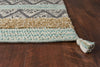 8' x 11' Polyester Turquoise Area Rug