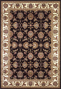 9'10" X 13'2" Polypropelene Black-Ivory Area Rug