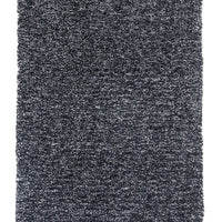 9' x 13' Polyester Black Heather Area Rug