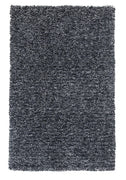 9' x 13' Polyester Black Heather Area Rug