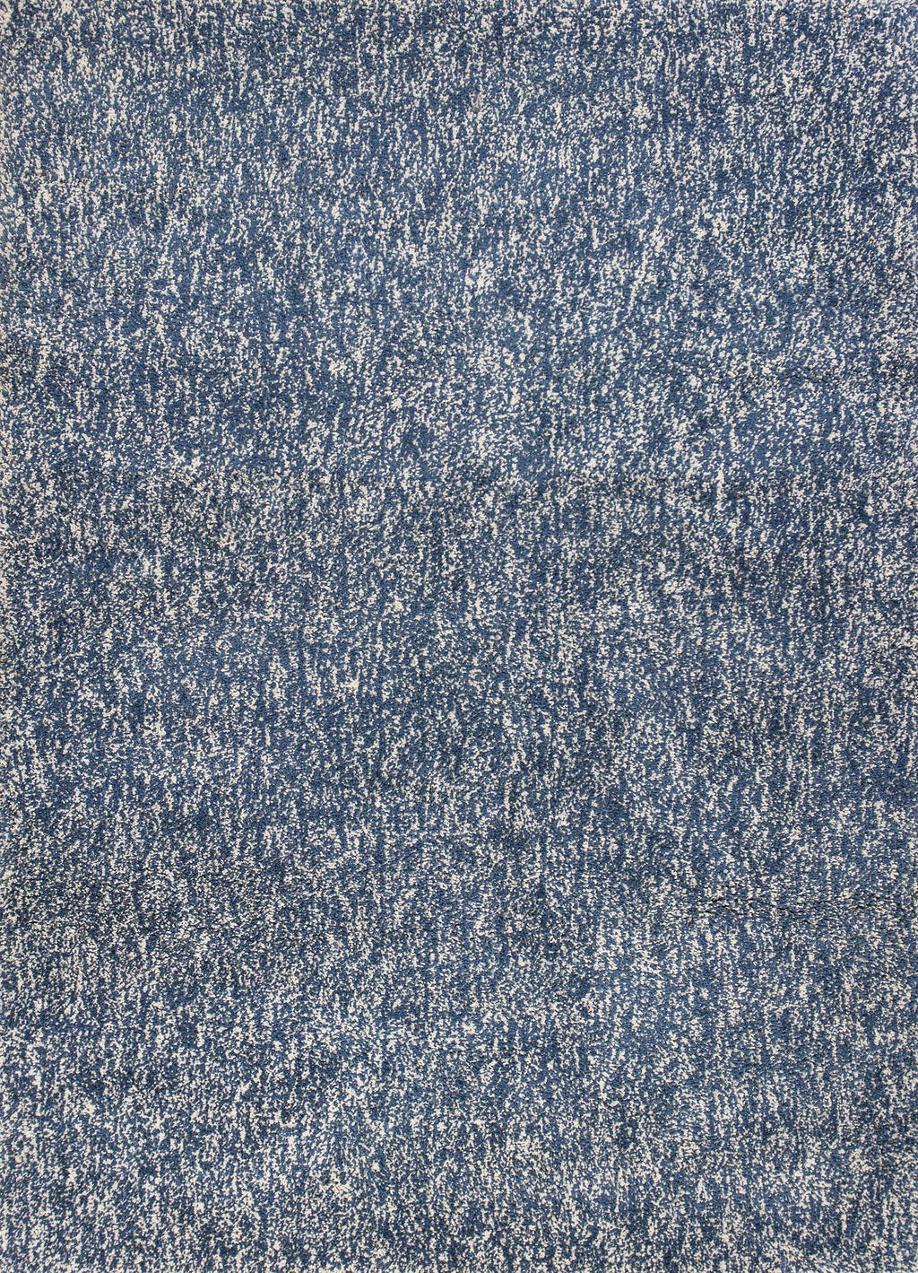 9' x 13' Polyester Indigo-Ivory Heather Area Rug
