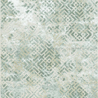 9'10" x 13'2" Polyester Sand Silver Area Rug