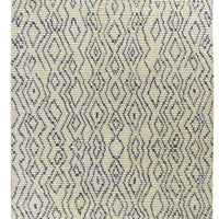 8'6" x 11'6" Wool Ivory-Blue Area Rug