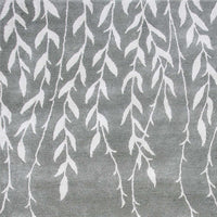 8' x 11' Wool & Viscose Blend Silver Area Rug