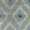 8' x 11' Wool & Viscose Blend Blue Area Rug