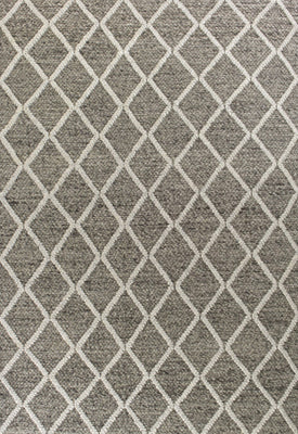 9' x 13' Wool Dark Grey Area Rug