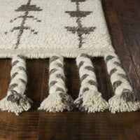 9' x 13' Wool Ivory Area Rug