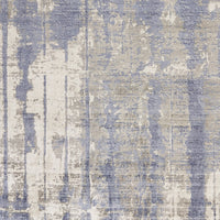 9' x 13' Viscose Grey-Blue Area Rug