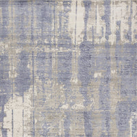 9' x 13' Viscose Grey-Blue Area Rug
