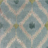 9' x 13' Wool & Viscose Blend Blue Area Rug