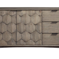 Wooden Dresser With storage spaces, Gray