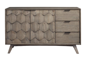 Wooden Dresser With storage spaces, Gray