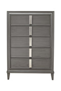 Wooden Chest With Five Drawers, Gray