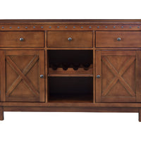 Sideboard With Nail Head Trims Design, Brown